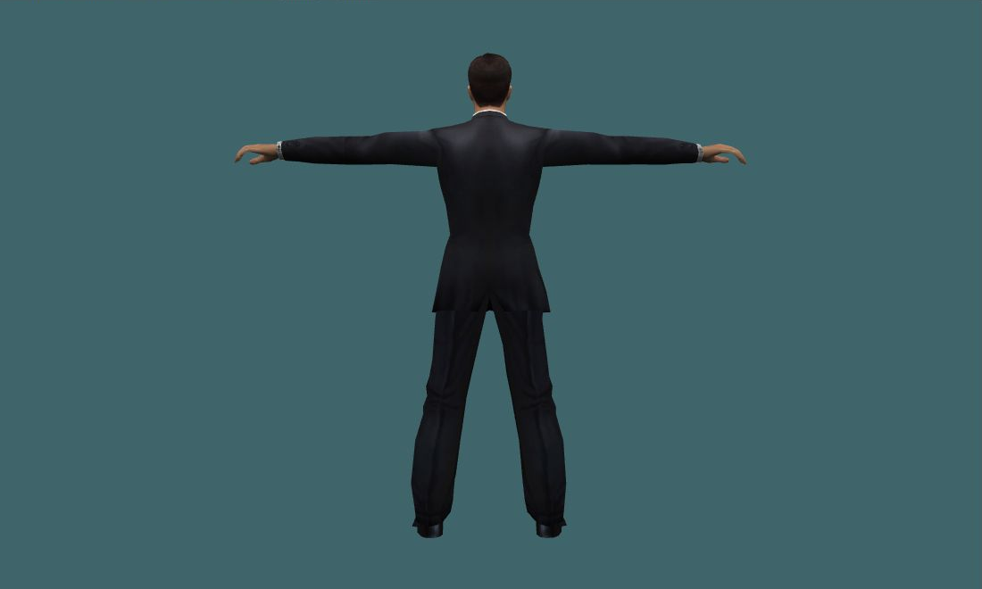 James Bond - Human Model - back - GoldSrc Studio preview