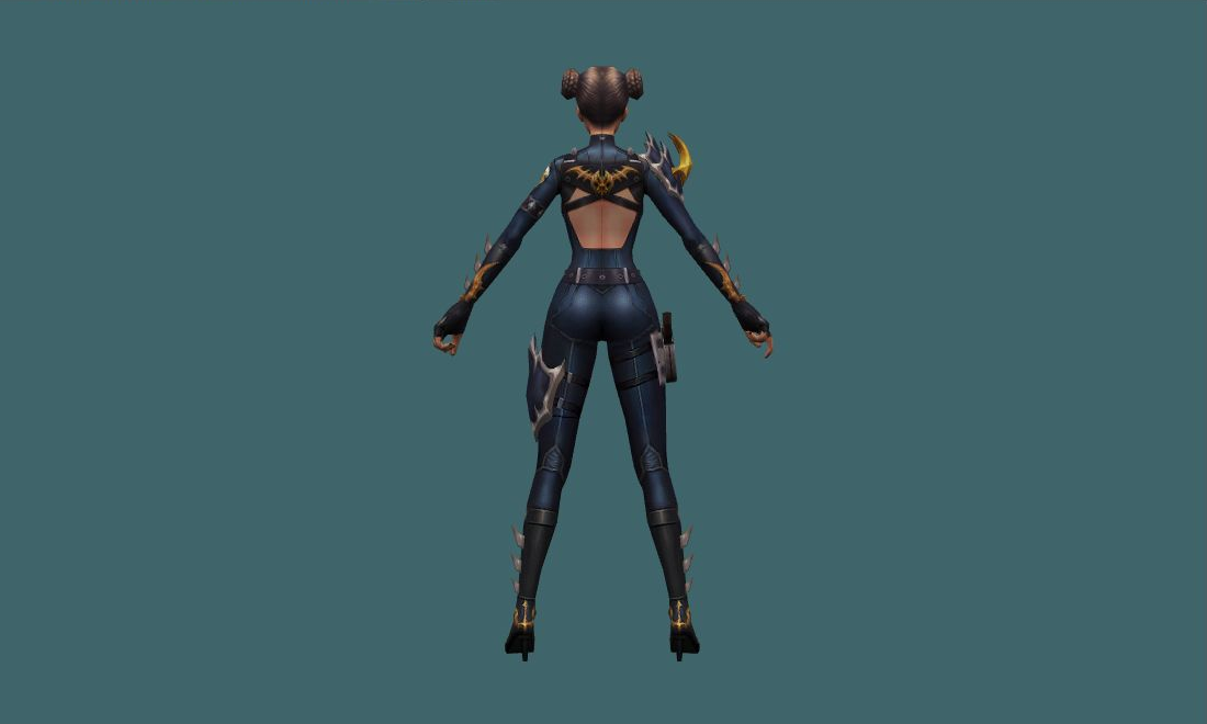Dorothy (Dark Knight) - Human Model - back - GoldSrc Studio preview