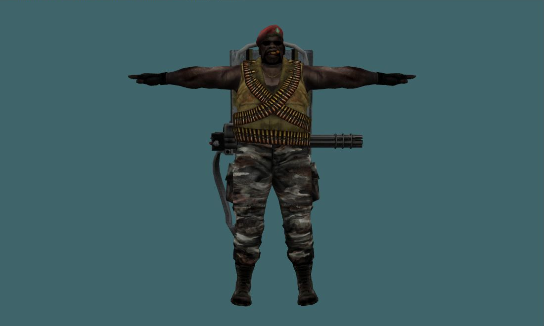 Gatling Gun Majini - Human Model - front - GoldSrc Studio preview