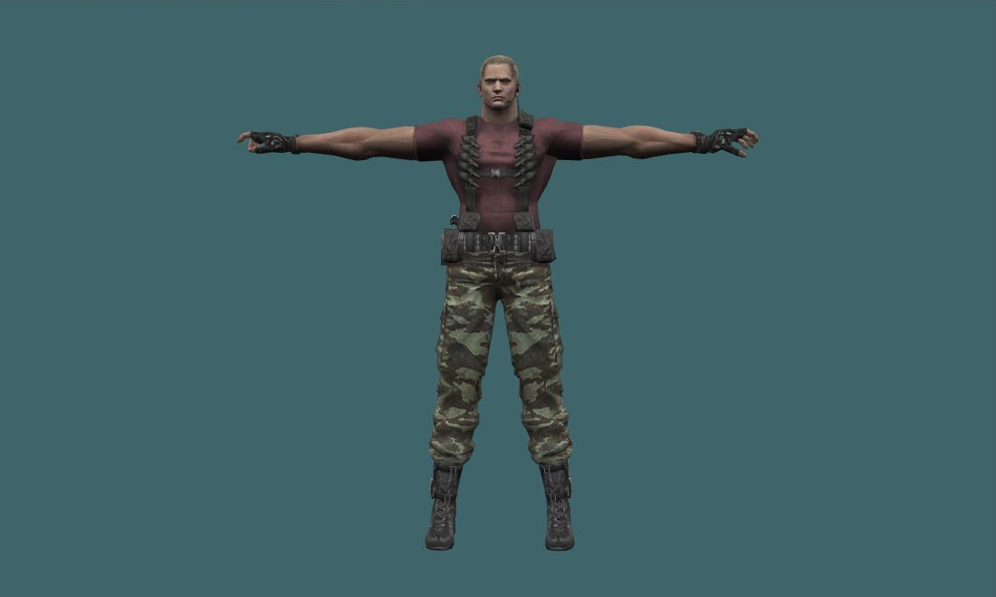 Jack Krauser - Human Model - front - GoldSrc Studio preview