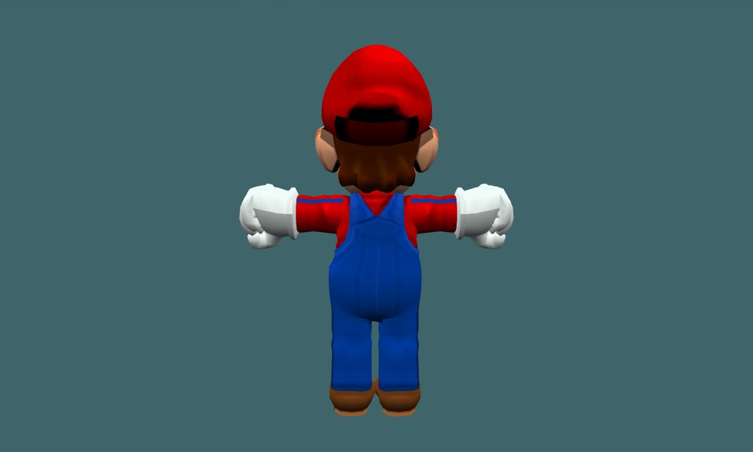 Super Mario - Human Model - back - GoldSrc Studio preview