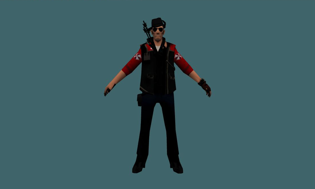Sniper (Umbrella) - Human Model - front - GoldSrc Studio preview