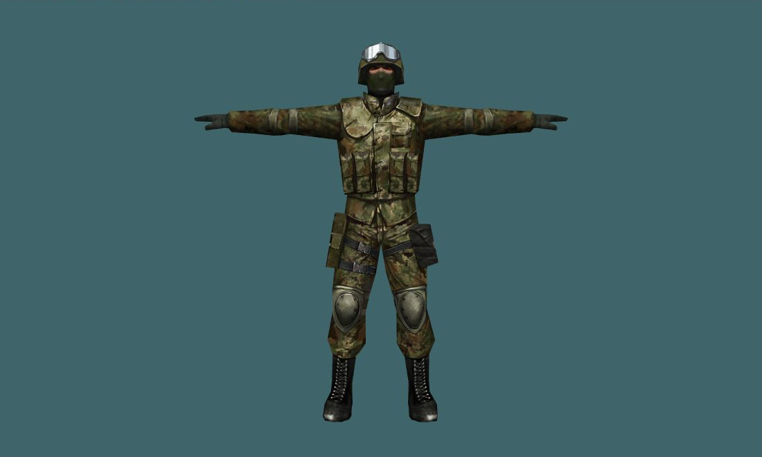 CSO SAT — Human Model - front - GoldSrc Studio preview