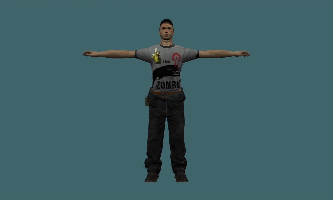 Ellis (Retexture) - Human Model - front - GoldSrc Studio preview