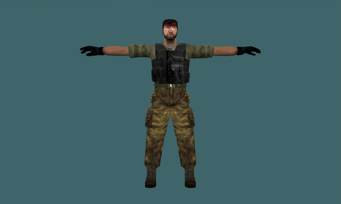 guerilla — Human Model - front - GoldSrc Studio preview