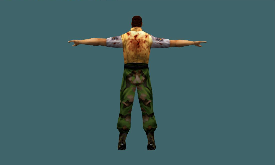 Brad Wickers - Human Model - back - GoldSrc Studio preview