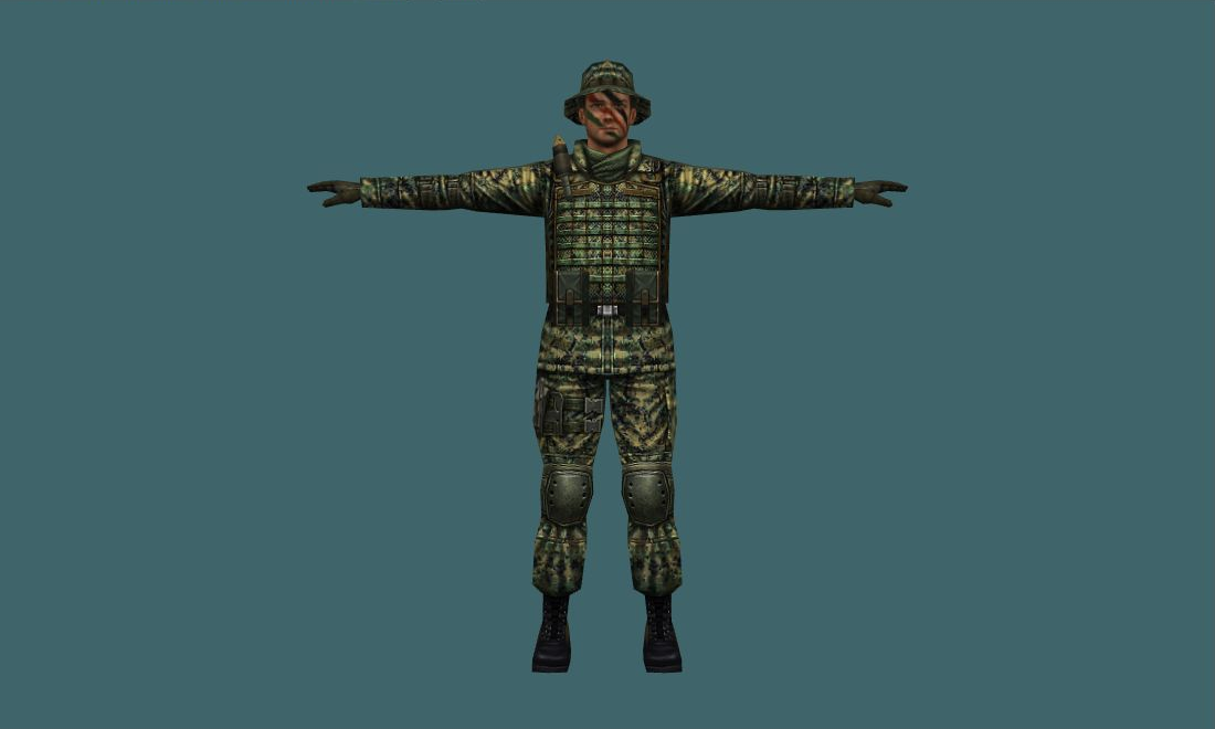 CSO SAF — Human Model - front - GoldSrc Studio preview