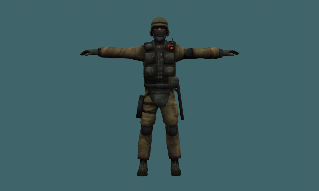 Hellsing GSG9 - Human Model - front - GoldSrc Studio preview