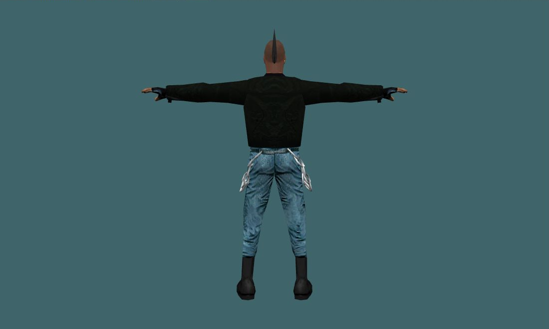 Punk - Human Model - back - GoldSrc Studio preview