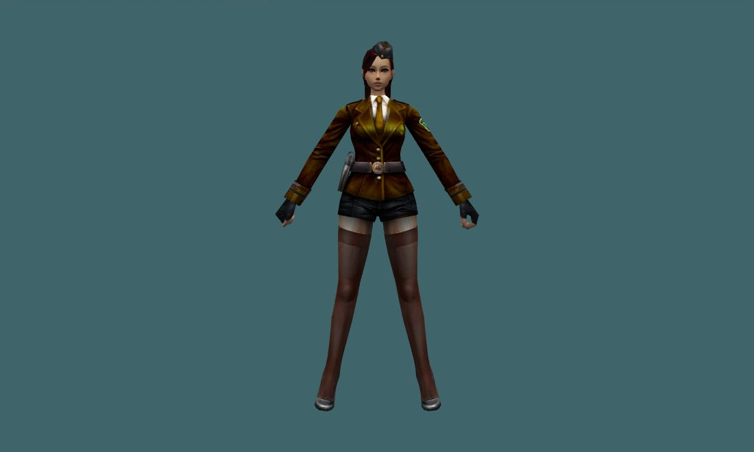 Sergeant (Gold) - Human Model - front - GoldSrc Studio preview
