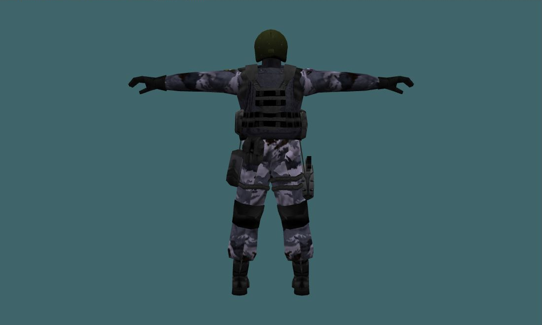 Russian OMON - Human Model - back - GoldSrc Studio preview