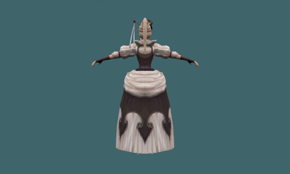 Queen of Spades - Human Model - back - GoldSrc Studio preview