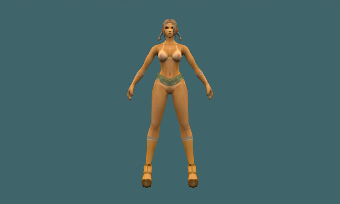 Fighter Nud - Human Model - front - GoldSrc Studio preview