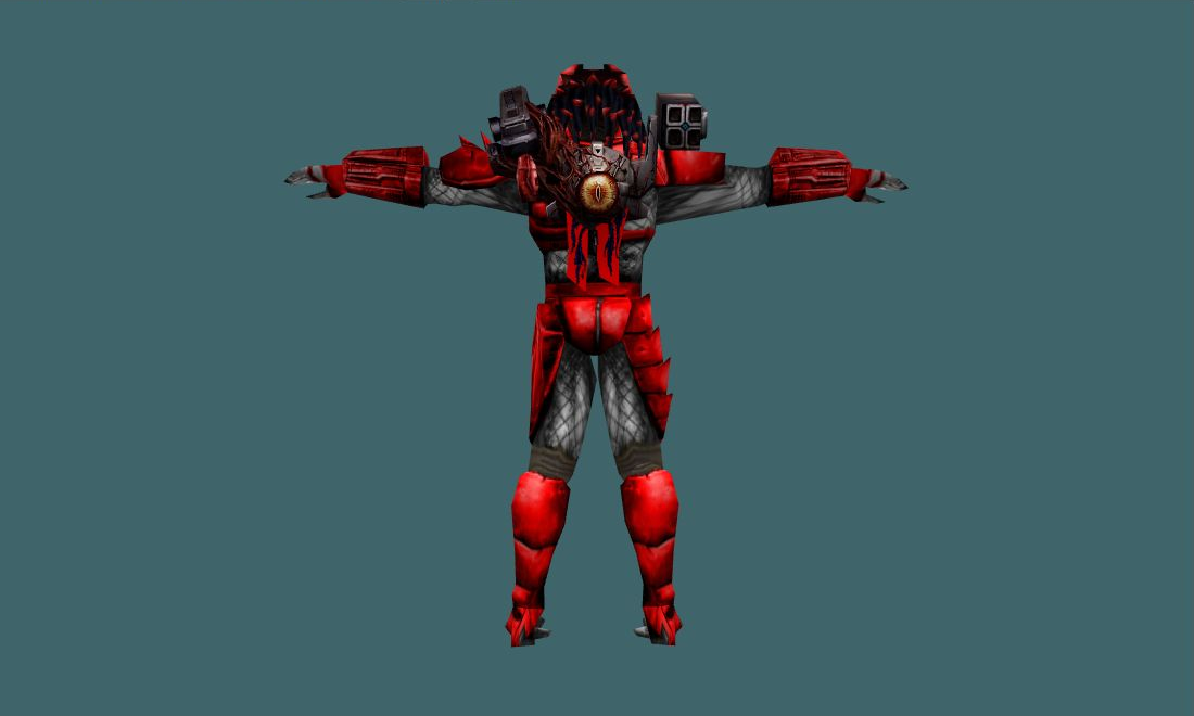 Predator Red Bersek - Human Model - back - GoldSrc Studio preview