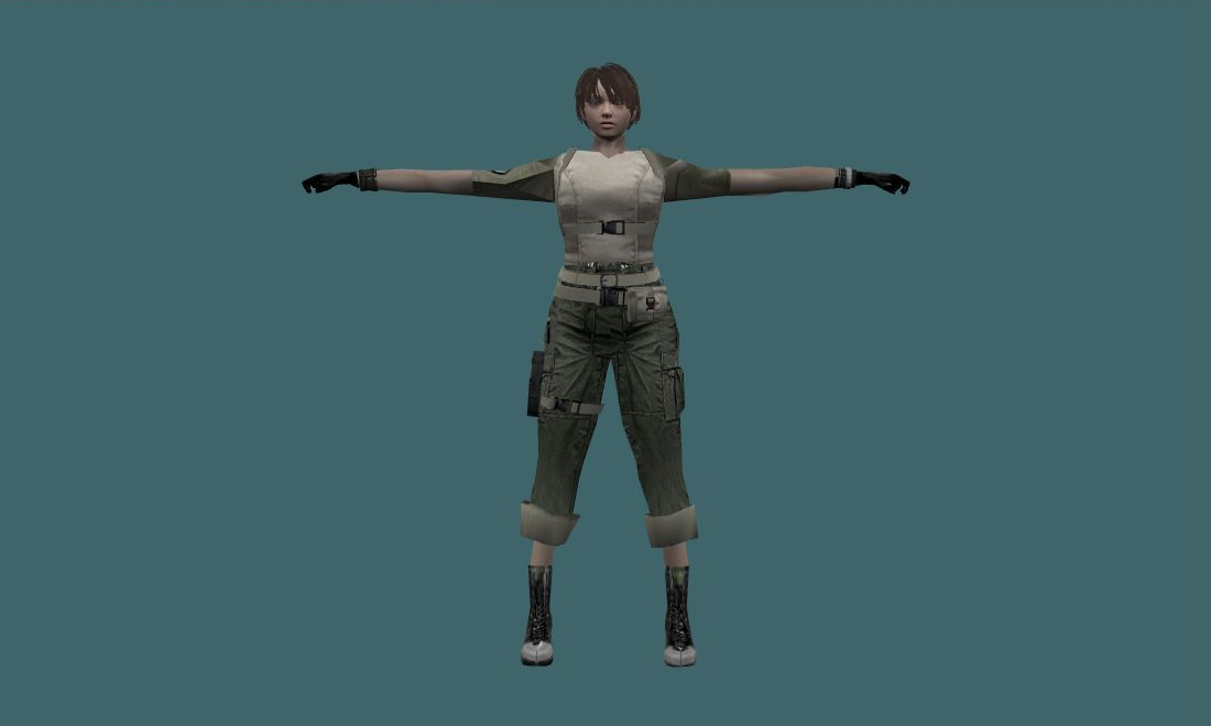 Rebecca Chambers - Human Model - front - GoldSrc Studio preview