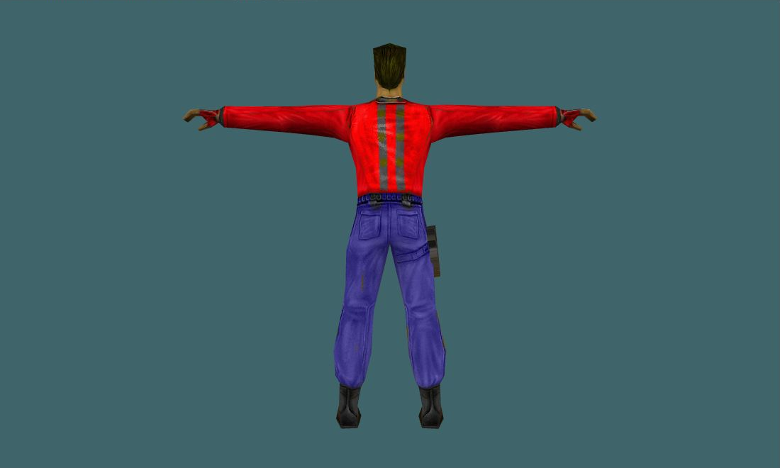 Leet Nukem — Human Model - back - GoldSrc Studio preview