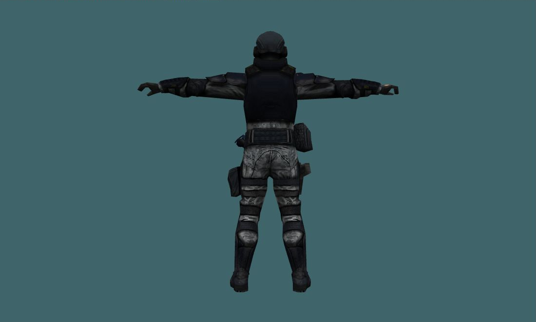 C.E.L.L. - Human Model - back - GoldSrc Studio preview