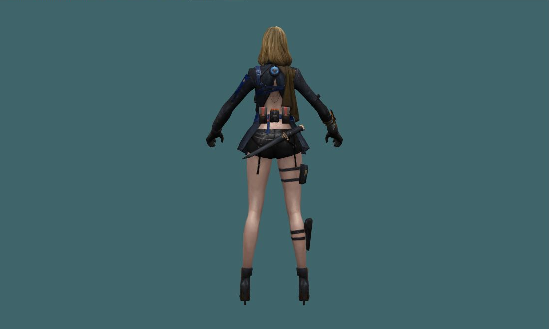gr_subject_alpha - Human Model - back - GoldSrc Studio preview