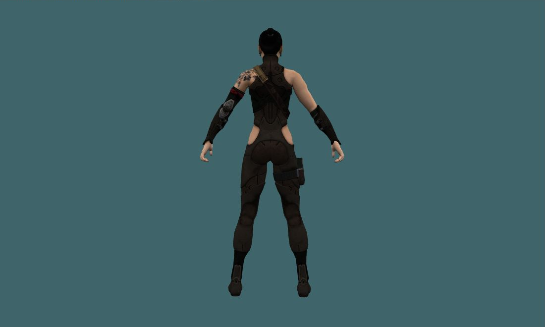 Church Girl - Human Model - back - GoldSrc Studio preview