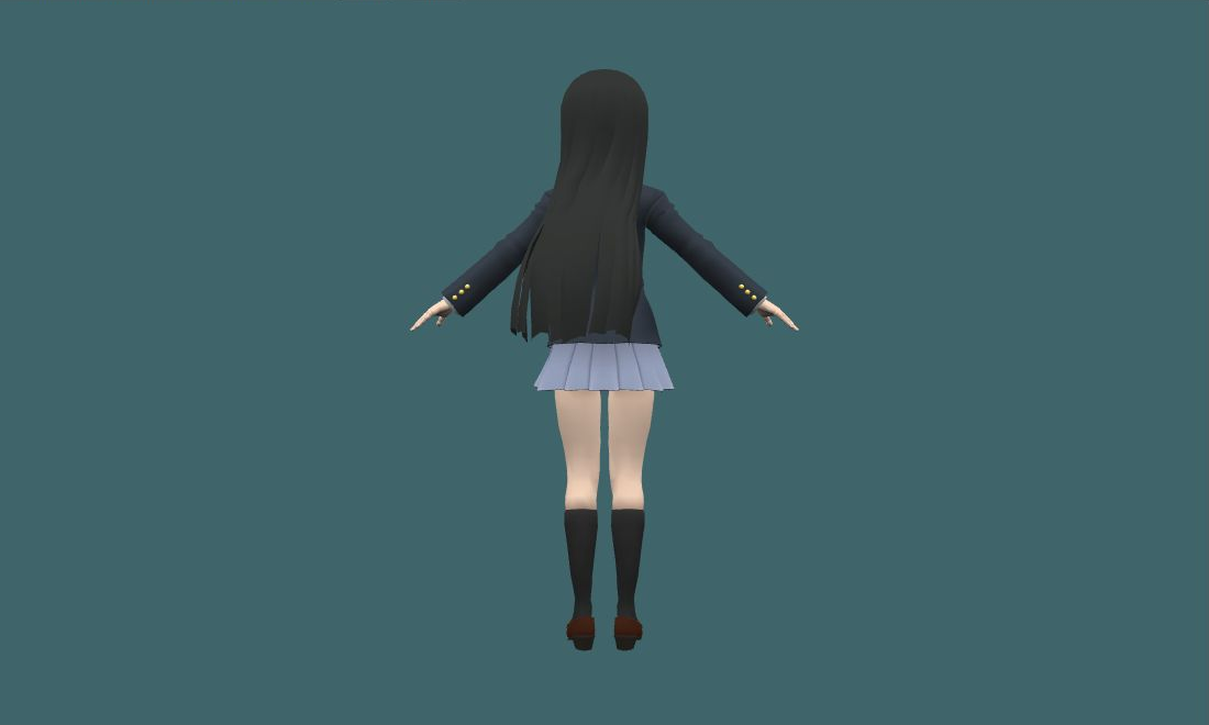 Mio - Human Model - back - GoldSrc Studio preview