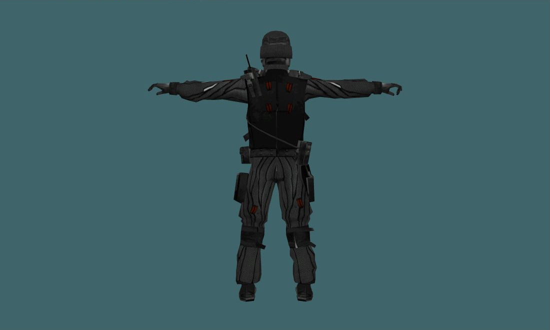 CSS Urban Nanosuit — Human Model - back - GoldSrc Studio preview