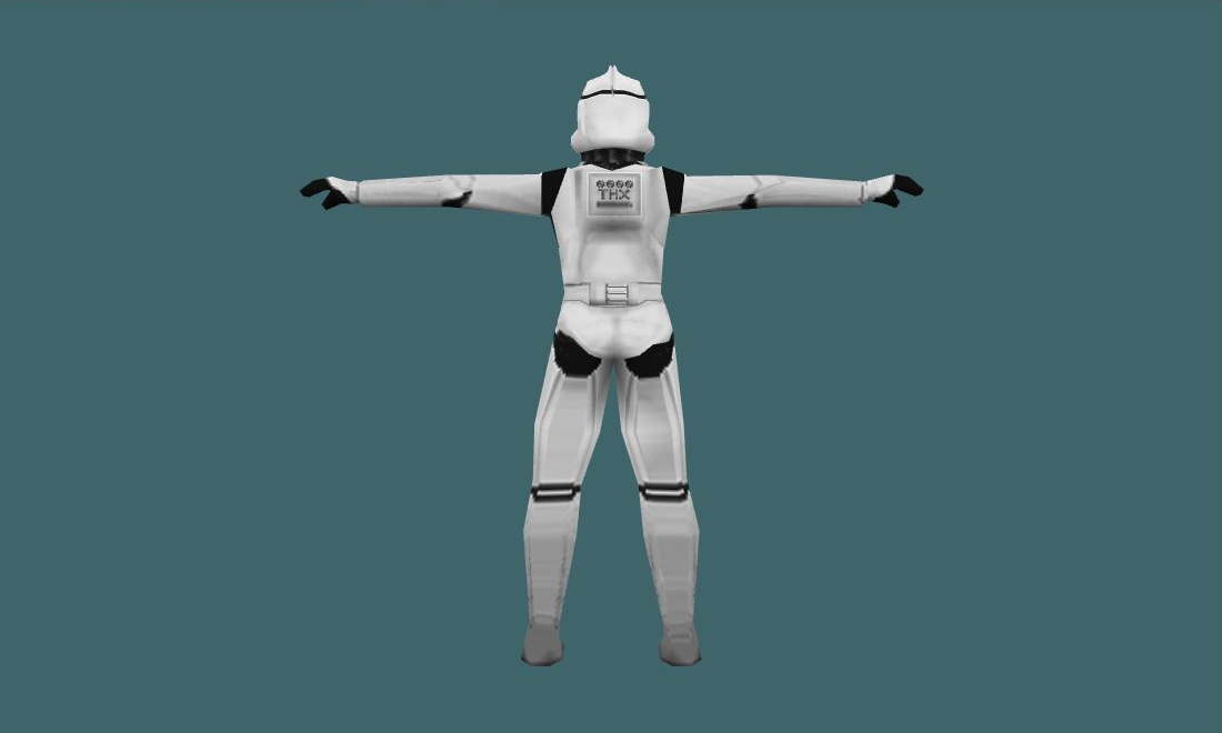 Star Wars Clone Trooper — Human Model - back - GoldSrc Studio preview