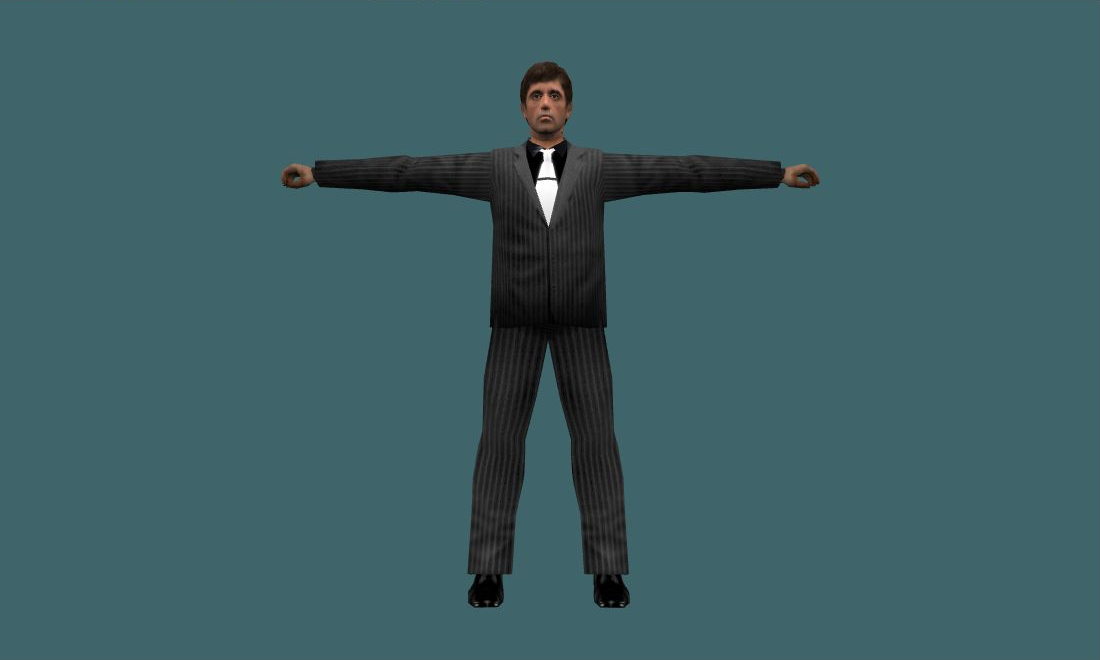 Tony Montana - Human Model - front - GoldSrc Studio preview