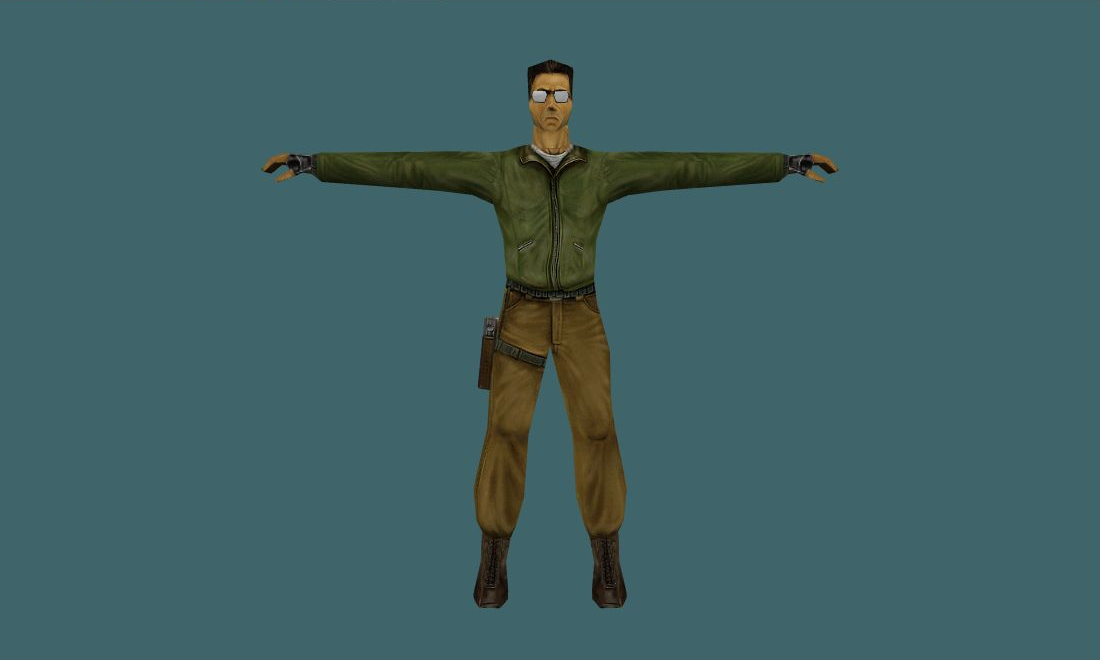 Original CS Player Models — leet — Human Model - front - GoldSrc Studio preview
