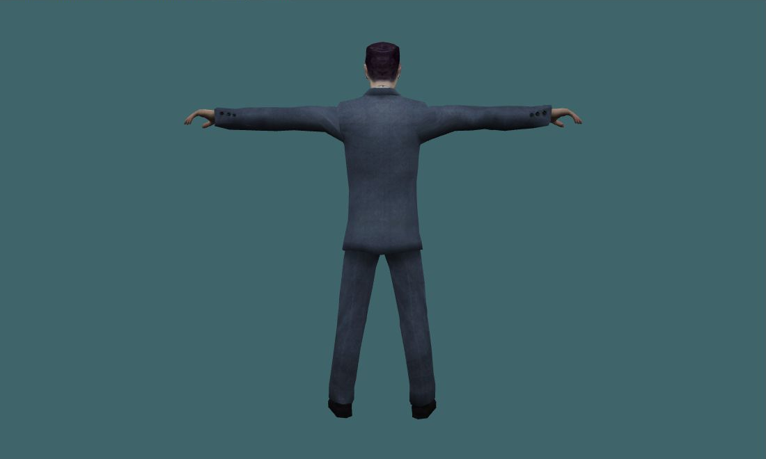 G-Man - Human Model - back - GoldSrc Studio preview