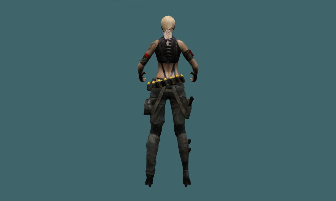 Alice Ranger - Human Model - back - GoldSrc Studio preview