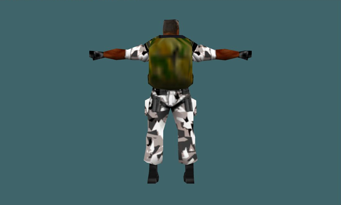 HECU Original from HL1 — gsg9 — Human Model - back - GoldSrc Studio preview