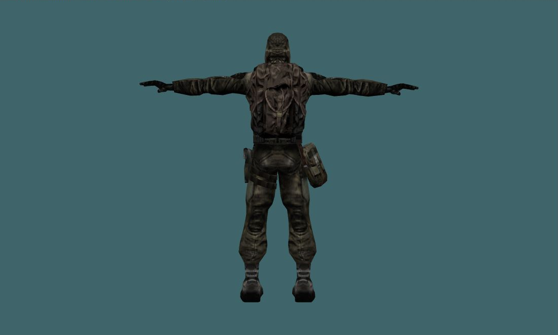 Loner antigas — Human Model - back - GoldSrc Studio preview