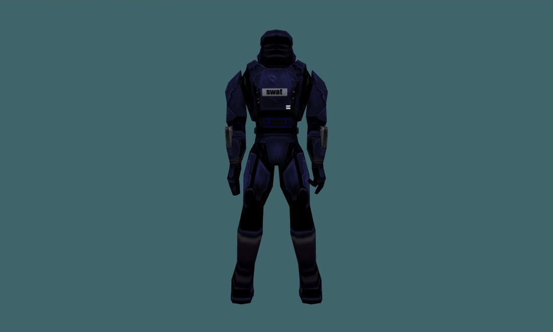 Master Chief (Dark-Blue) - Human Model - back - GoldSrc Studio preview