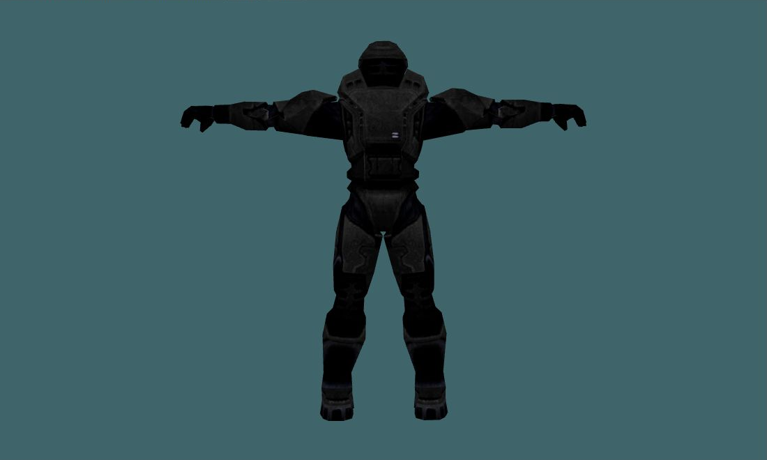 Halo player model — sas — Human Model - back - GoldSrc Studio preview