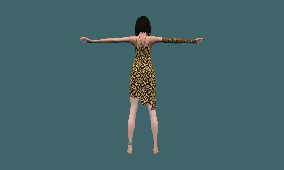 Manuela (Retexture) - Human Model - back - GoldSrc Studio preview