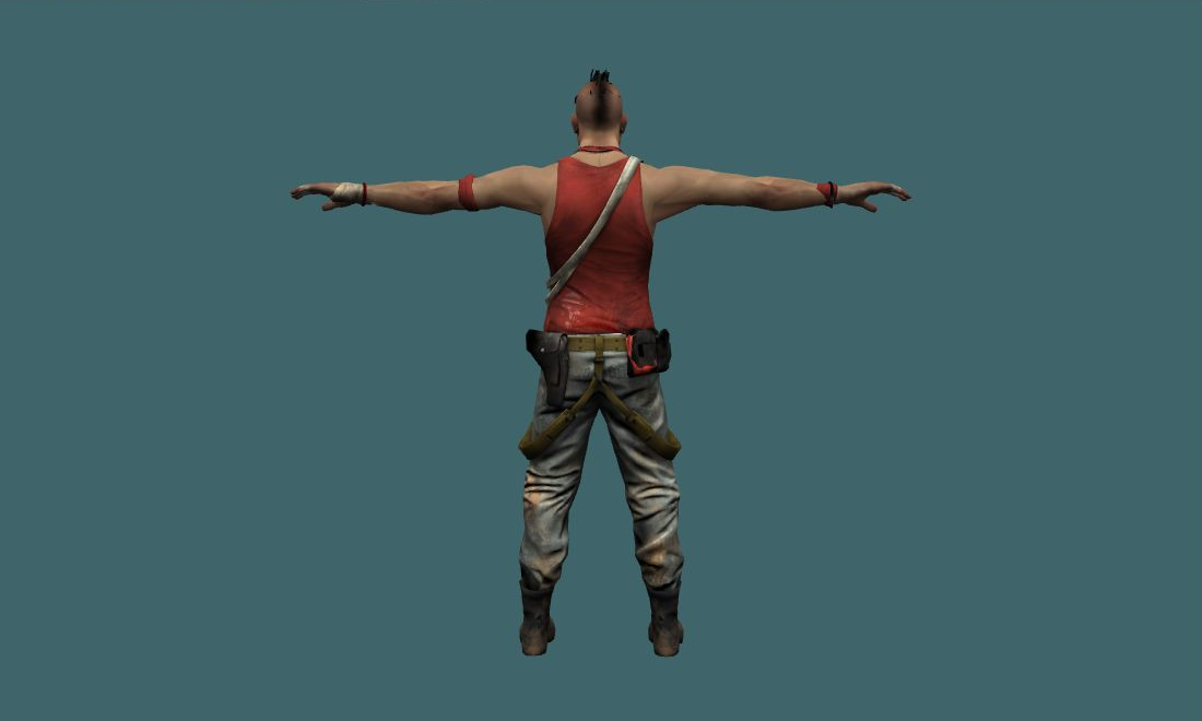 Far Cry 3 - Human Model - back - GoldSrc Studio preview