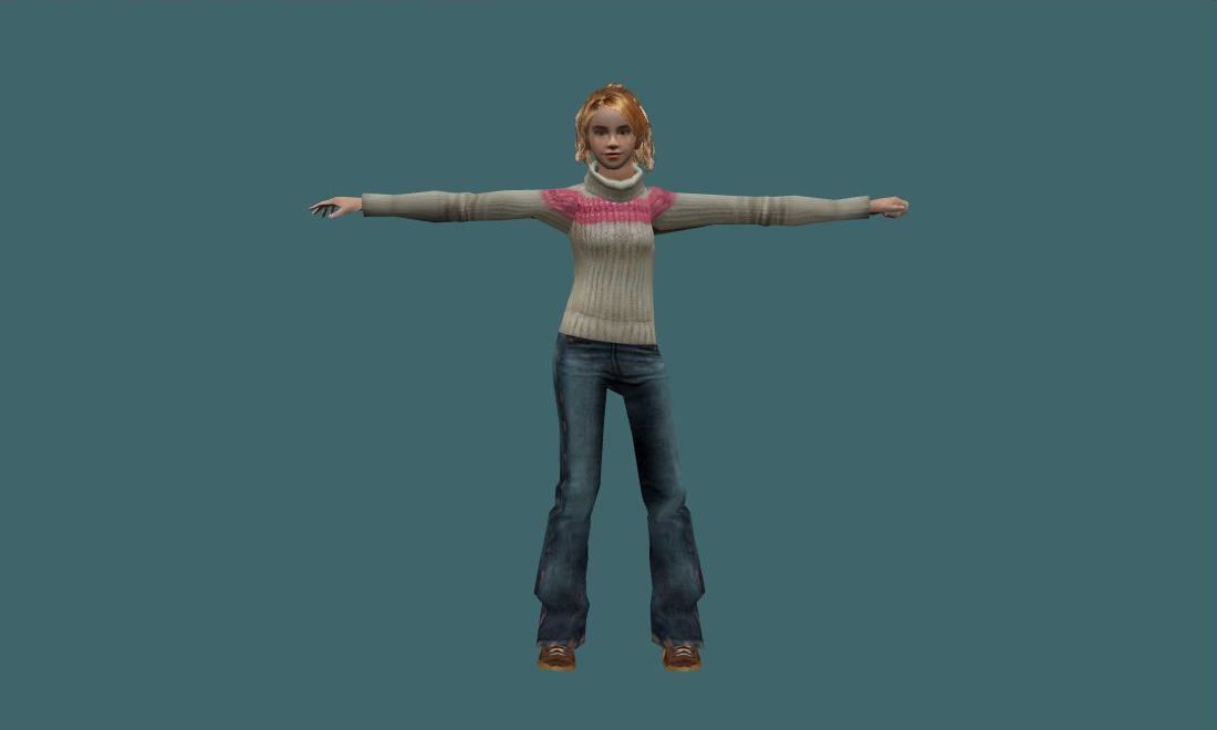 Emma Watson - Human Model - front - GoldSrc Studio preview