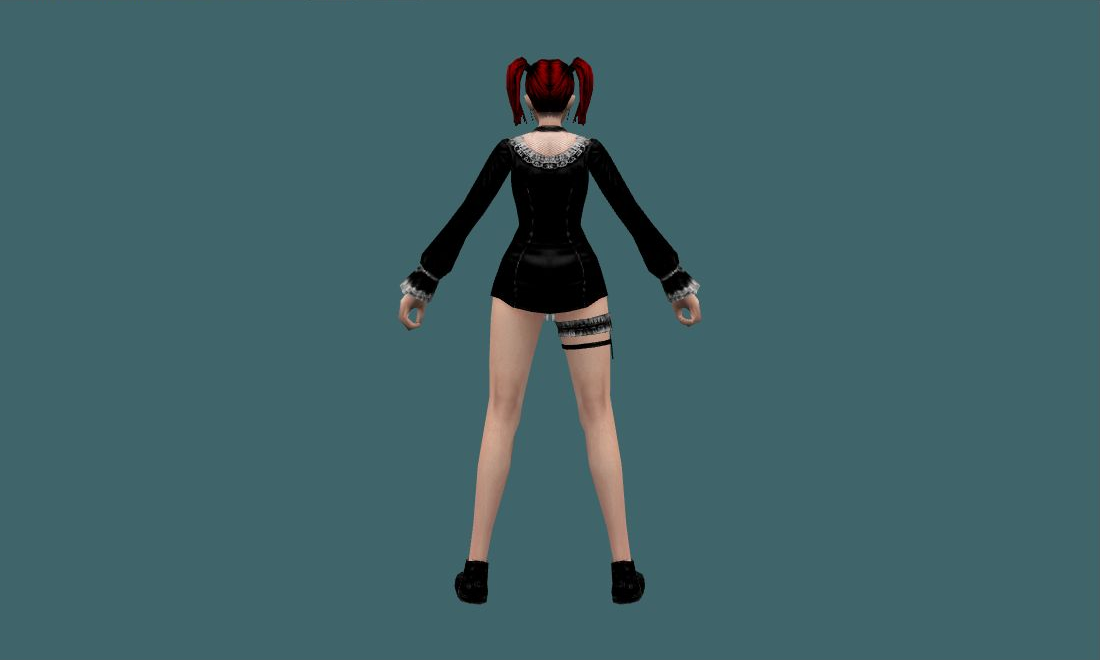 Yuri (Dark) - Human Model - back - GoldSrc Studio preview