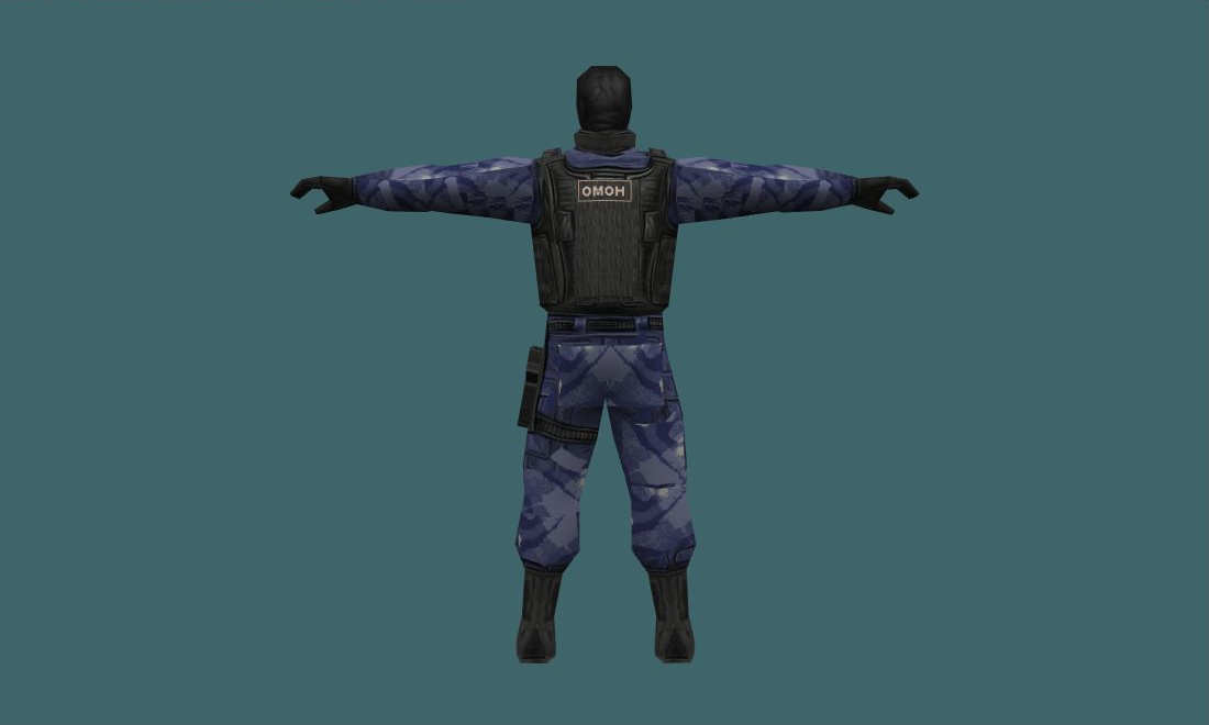 GIGN (OMOH) - Human Model - back - GoldSrc Studio preview
