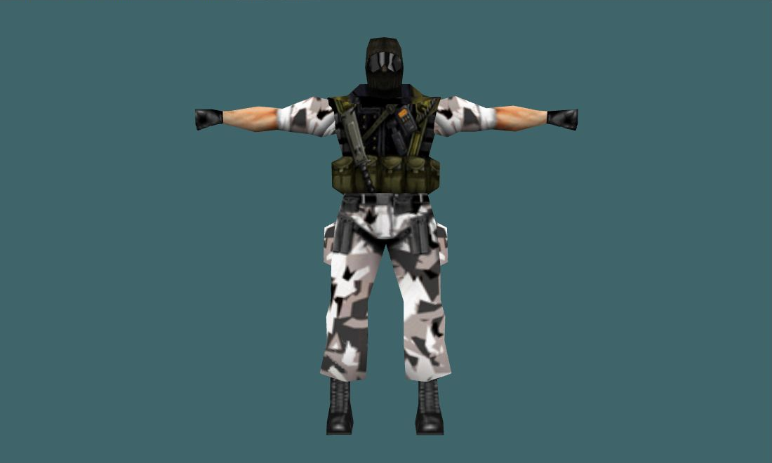 HECU Original from HL1 — gign — Human Model - front - GoldSrc Studio preview