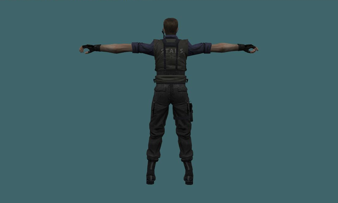 Albert Wesker - Human Model - back - GoldSrc Studio preview