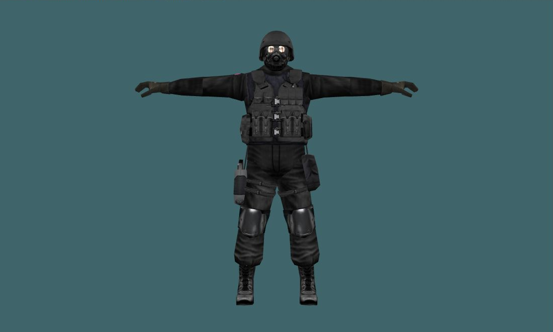 sas — Human Model - front - GoldSrc Studio preview