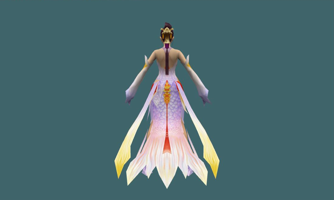 Fire Bird girl - Human Model - back - GoldSrc Studio preview