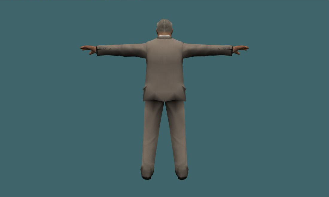 Businessman - Human Model - back - GoldSrc Studio preview