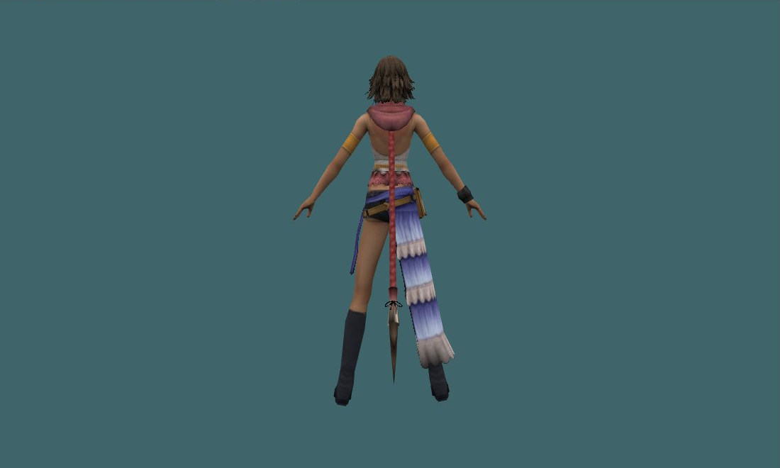 Yuna - Human Model - back - GoldSrc Studio preview