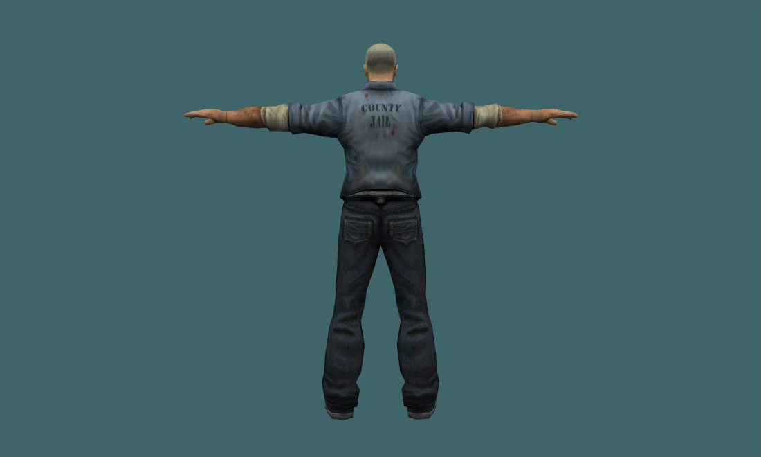 James Earl Cash - Human Model - back - GoldSrc Studio preview