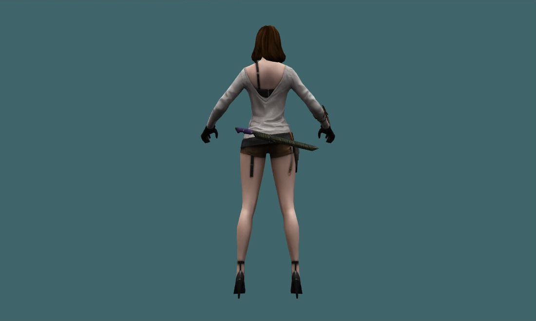 sp_subject_alpha - Human Model - back - GoldSrc Studio preview