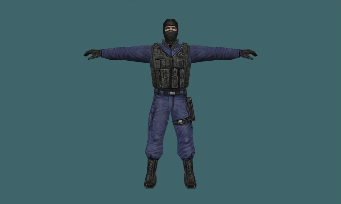 Original CS Player Models — gign — Human Model - front - GoldSrc Studio preview