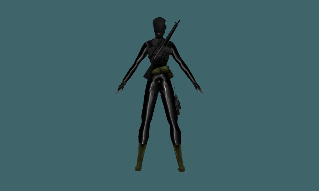 Phantom Assassin - Human Model - back - GoldSrc Studio preview