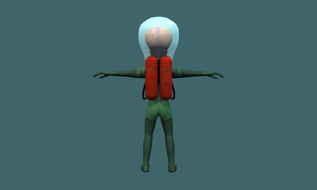 Martian - Human Model - back - GoldSrc Studio preview